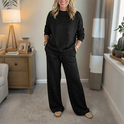 ⌛ Only 3 days left – 50% off everything! ⏰Women's glitter two-piece set: sweater &amp; pants 