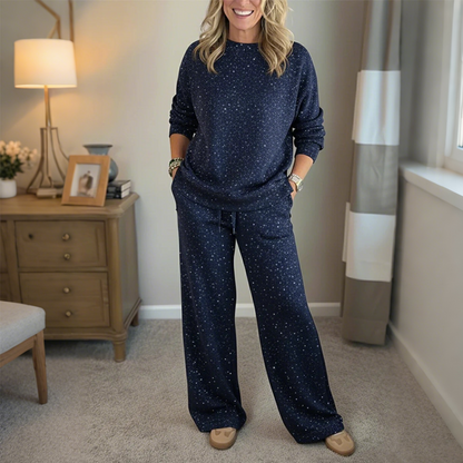 ⌛ Only 3 days left – 50% off everything! ⏰Women's glitter two-piece set: sweater &amp; pants 