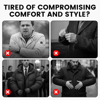 Männer gefüttert Business Casual Wintermantel🔥Kostenloser Versand