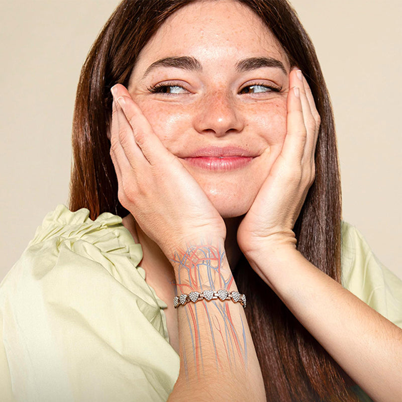 📢📢70% off!!! 🎅Sparkling heart-shaped magnetic copper bracelets for women