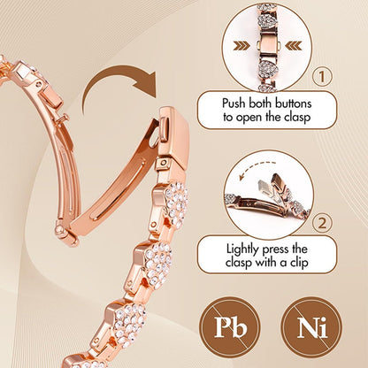 📢📢70% off!!! 🎅Sparkling heart-shaped magnetic copper bracelets for women